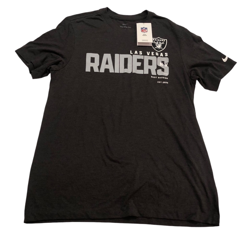 Nike Las Vegas Raiders T Shirt NFL Black Gray Men's Large